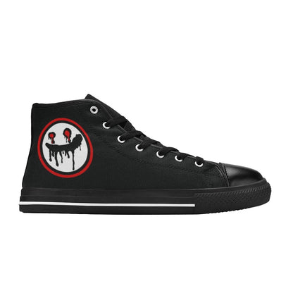MEN'S Logo Face Art High Top Canvas Wallpaper Art Custom Sneakers