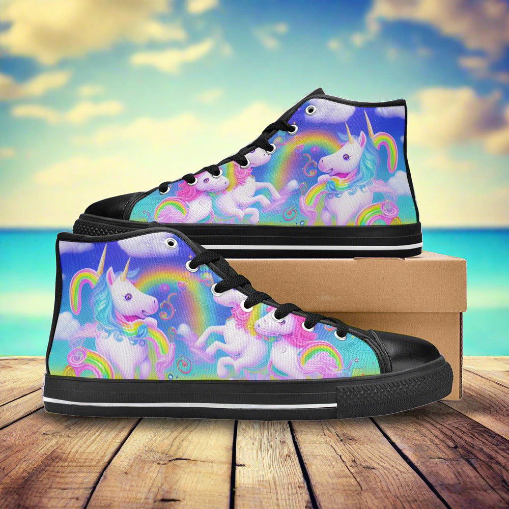 Butterfly Rainbow Vivid Multicolor Vivid MEN Bold Art - Freaky Shoes | Custom Art Sneakers