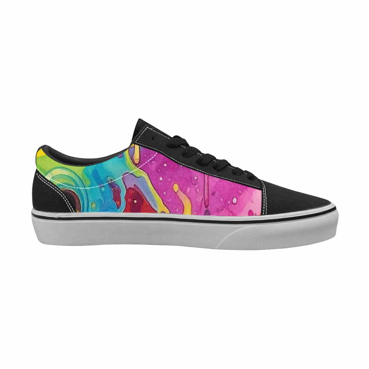 WOMEN'S Aliens  Tie Dye Lace-Up Canvas Wallpaper Art Custom Sneakers
