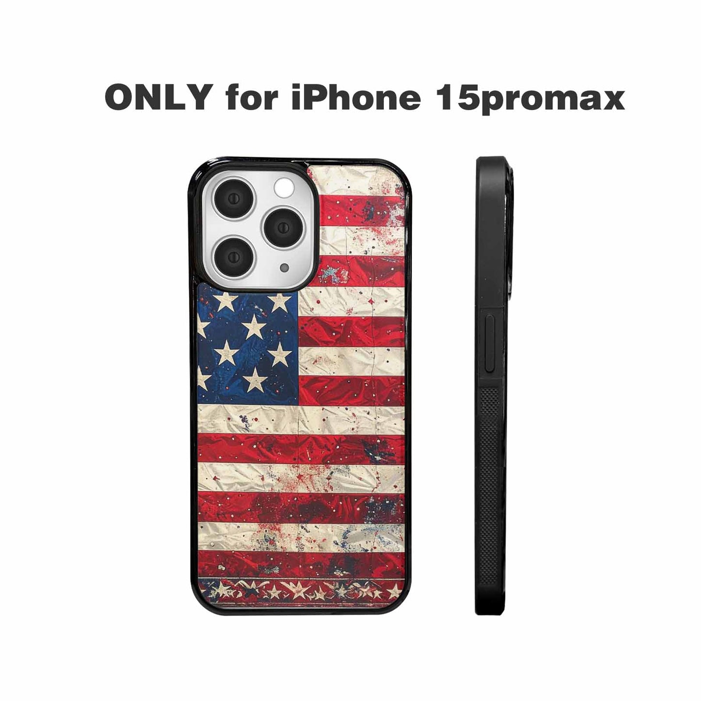 iPhone 15 Pro Max Case — American Flag Stars And Stripes Motif, Custom Art Phone Cover