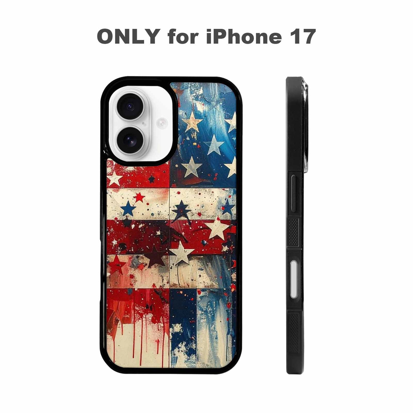 iPhone 17 Case — Patriotic Stars And Stripes Galaxy Space, Unique Phone Case Design