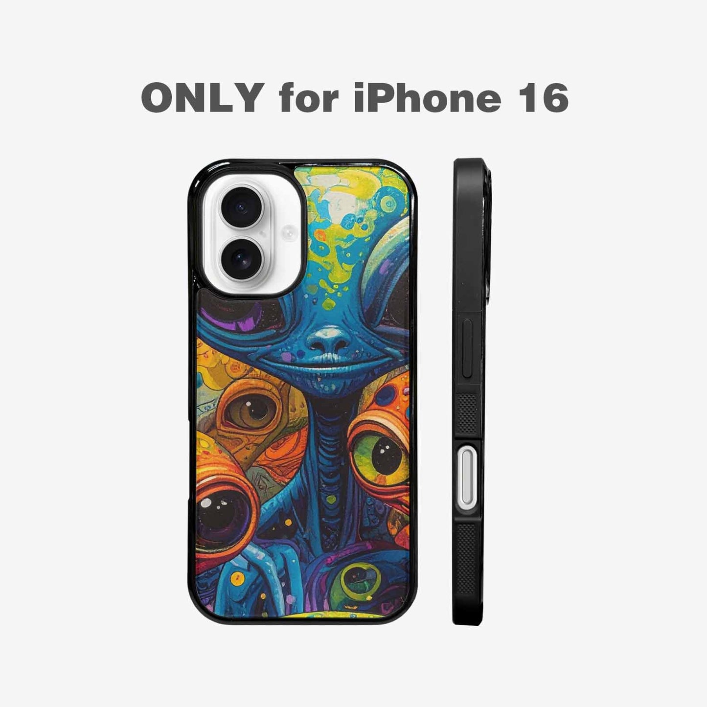 iPhone 16 Case — Cartoon Alien Characters, Personalized Phone Case