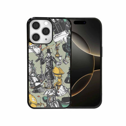 iPhone 15 Pro Max Case — Noir Spy Silhouette Pen Ink Noir, Custom Printed Phone Case