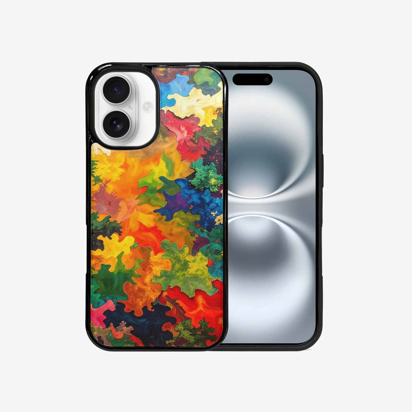 iPhone 16 Case — Camo Patches Full Color Vibrant Camo, Custom Made Phone Cover