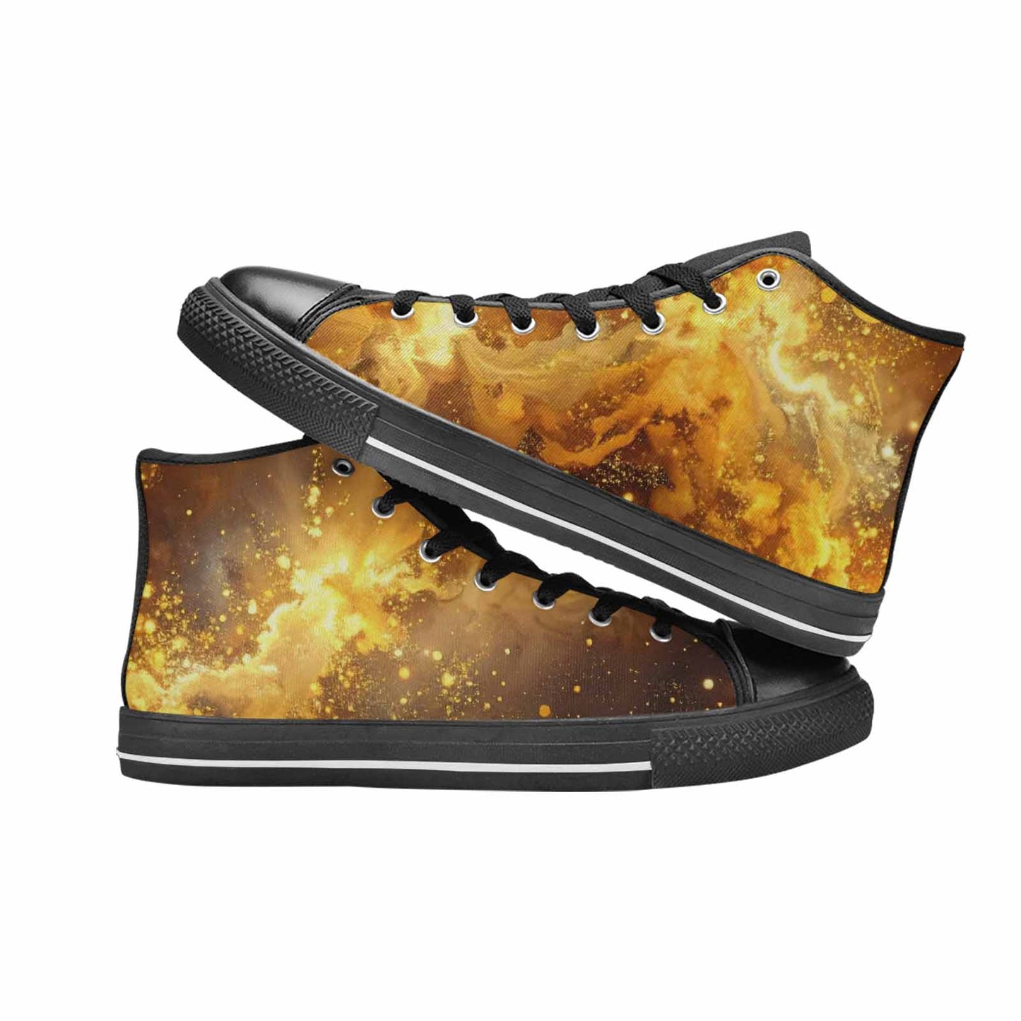 MEN'S Galaxy Art - High Top Canvas Dark Academia Custom Sneakers