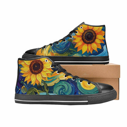 MEN'S Blend All Versions High Top Canvas Wallpaper Art Sneakers