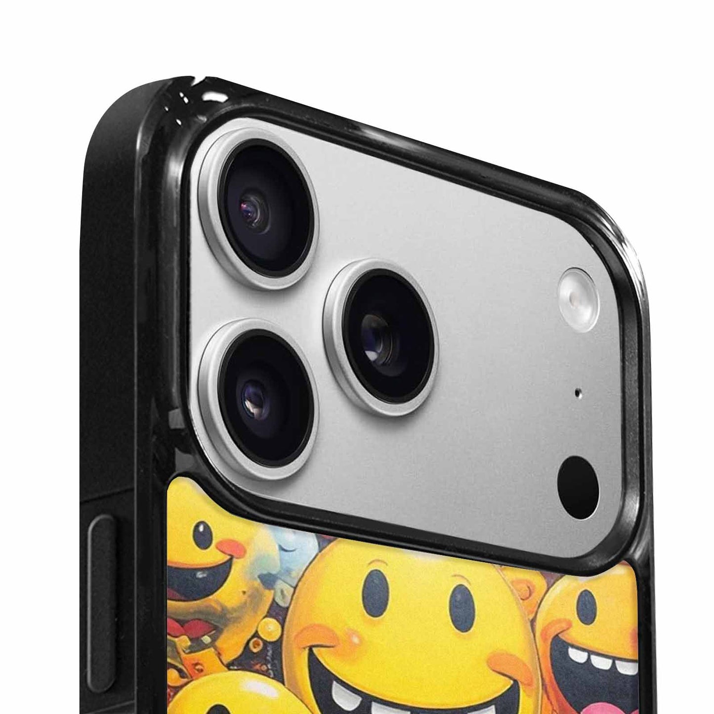 iPhone 17 Pro Max Case — Melting Moon Smiley Original Art, Custom Made Phone Cover