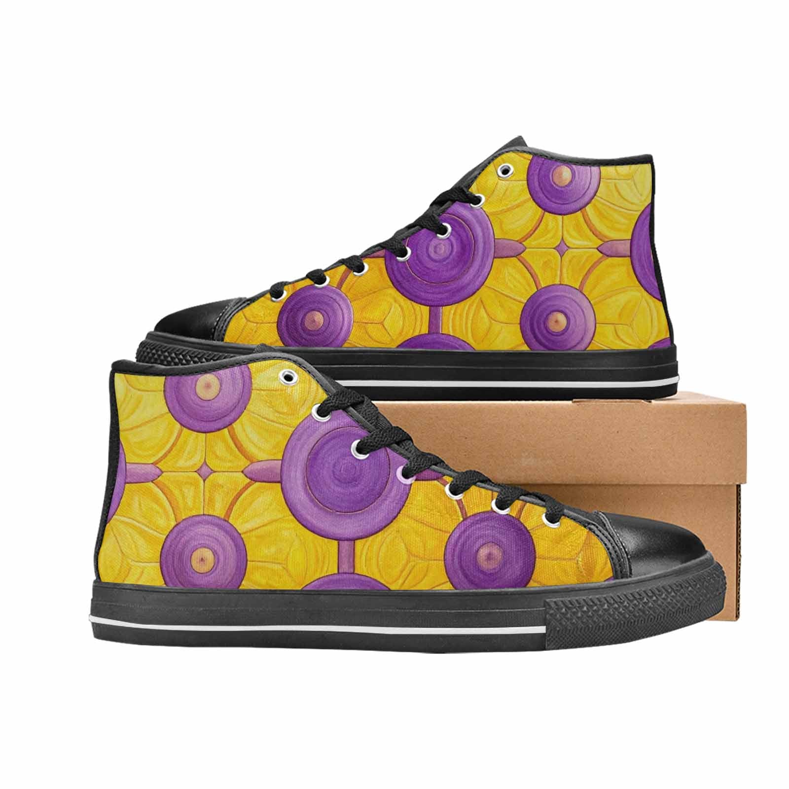 MEN'S Intersex Flag Color High Top Canvas Surreal Sneakers