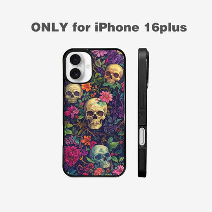 iPhone 16 Plus Case — Skulls Botanicalskulls Pattern, Custom Print Case Cover
