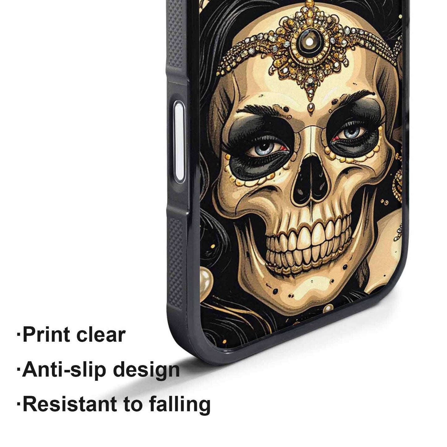 iPhone 17 Pro Case — Skull Dark Art Gothic Print Gothic, Custom Made Phone Cover