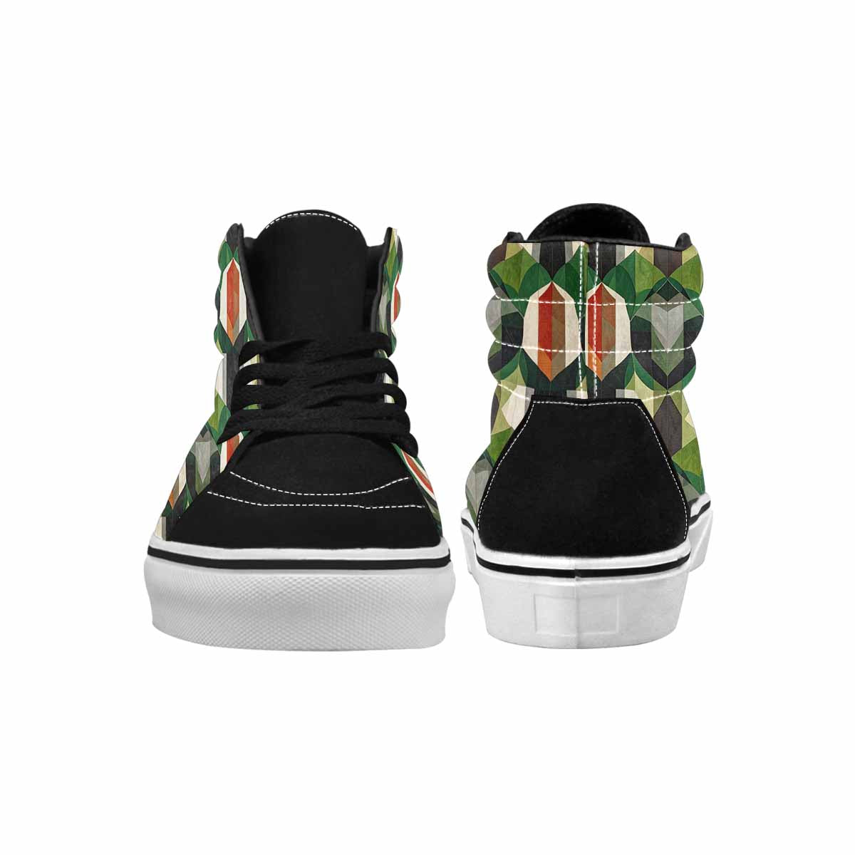MEN'S Aromantic Flag Color High Top Canvas Dark Academia Shoes