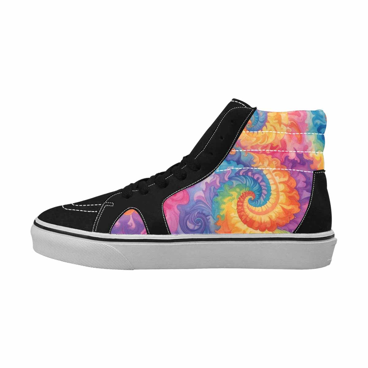 MEN'S Tie High Top Canvas Grunge Custom Shoes