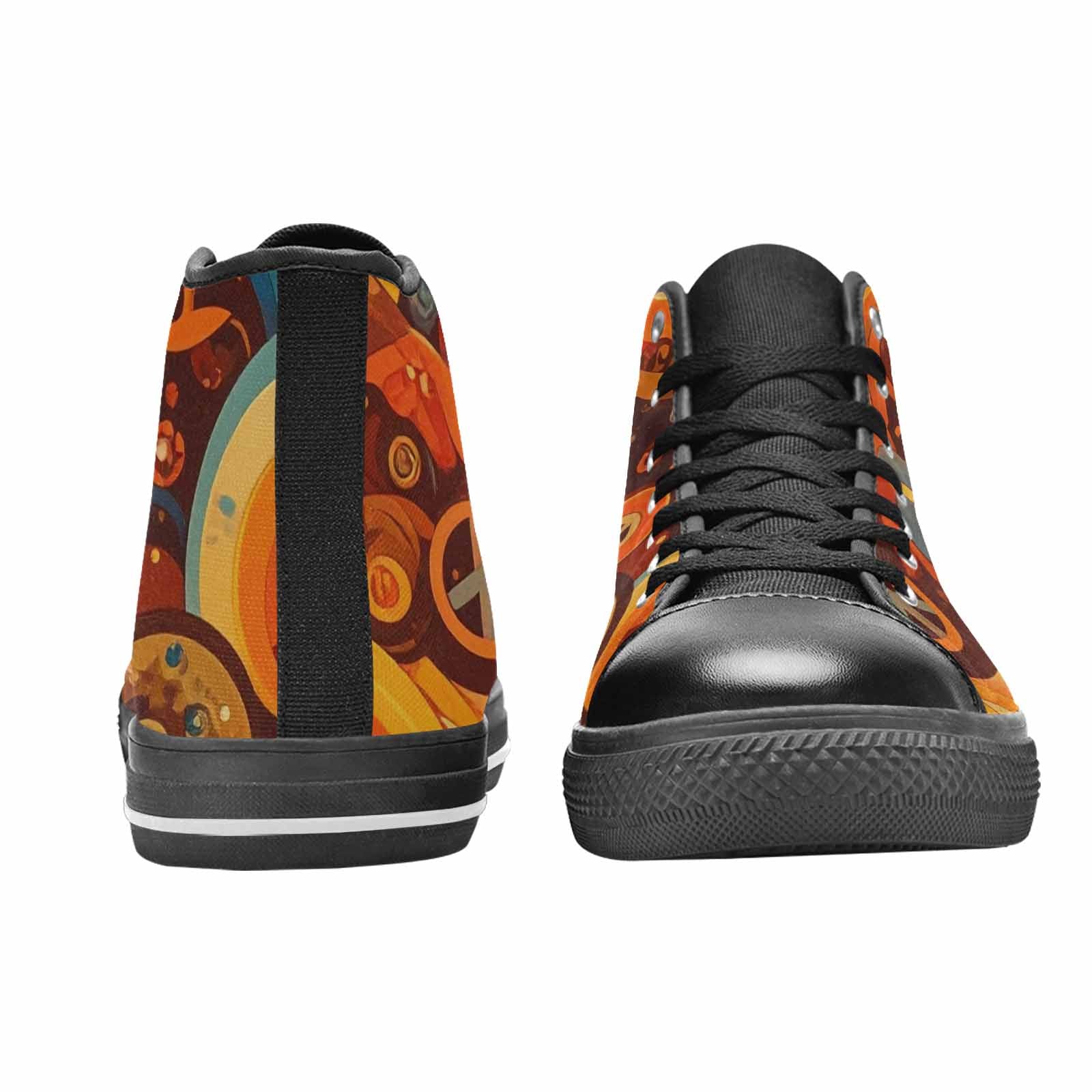MEN'S Groovy 70S Peace High Top Canvas Surreal Custom Sneakers