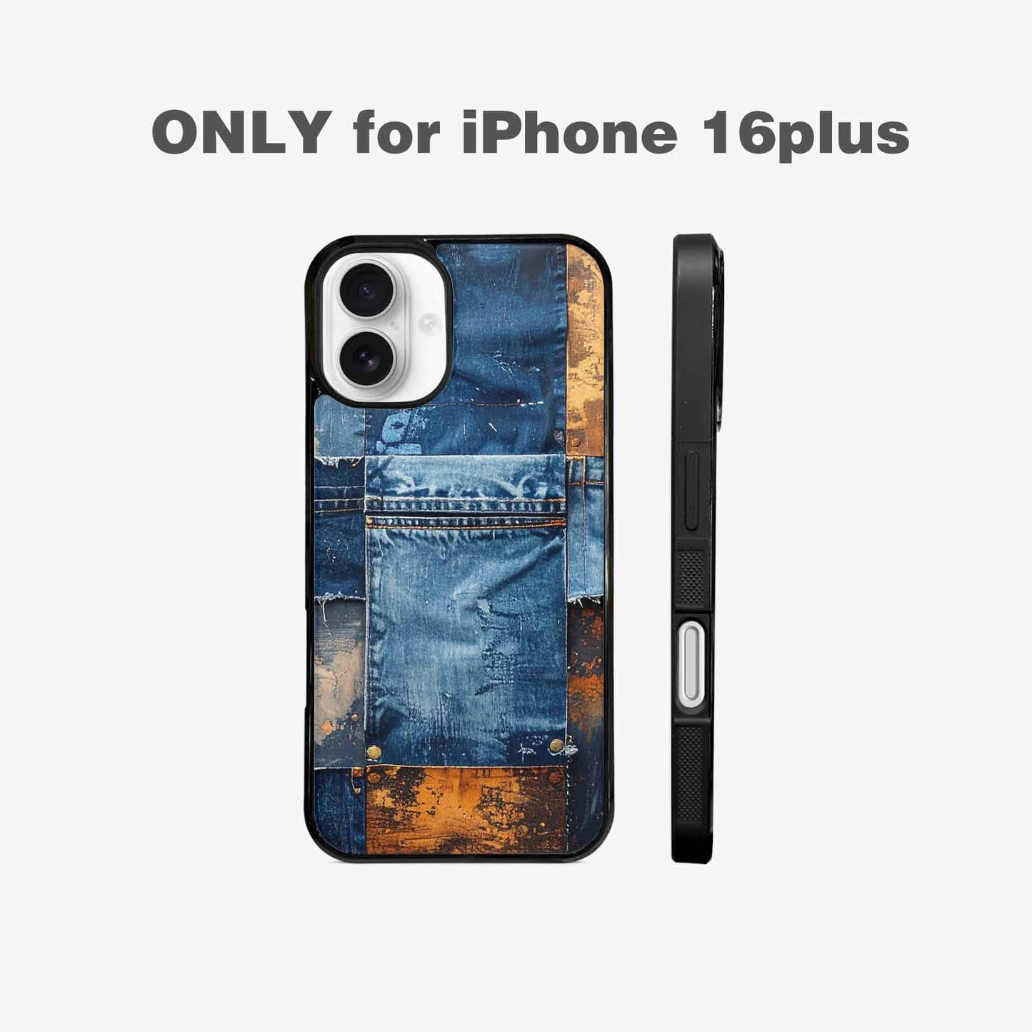 iPhone 16 Plus Case — Curve The Ripping Demin Tectures For, Custom Art Phone Cover