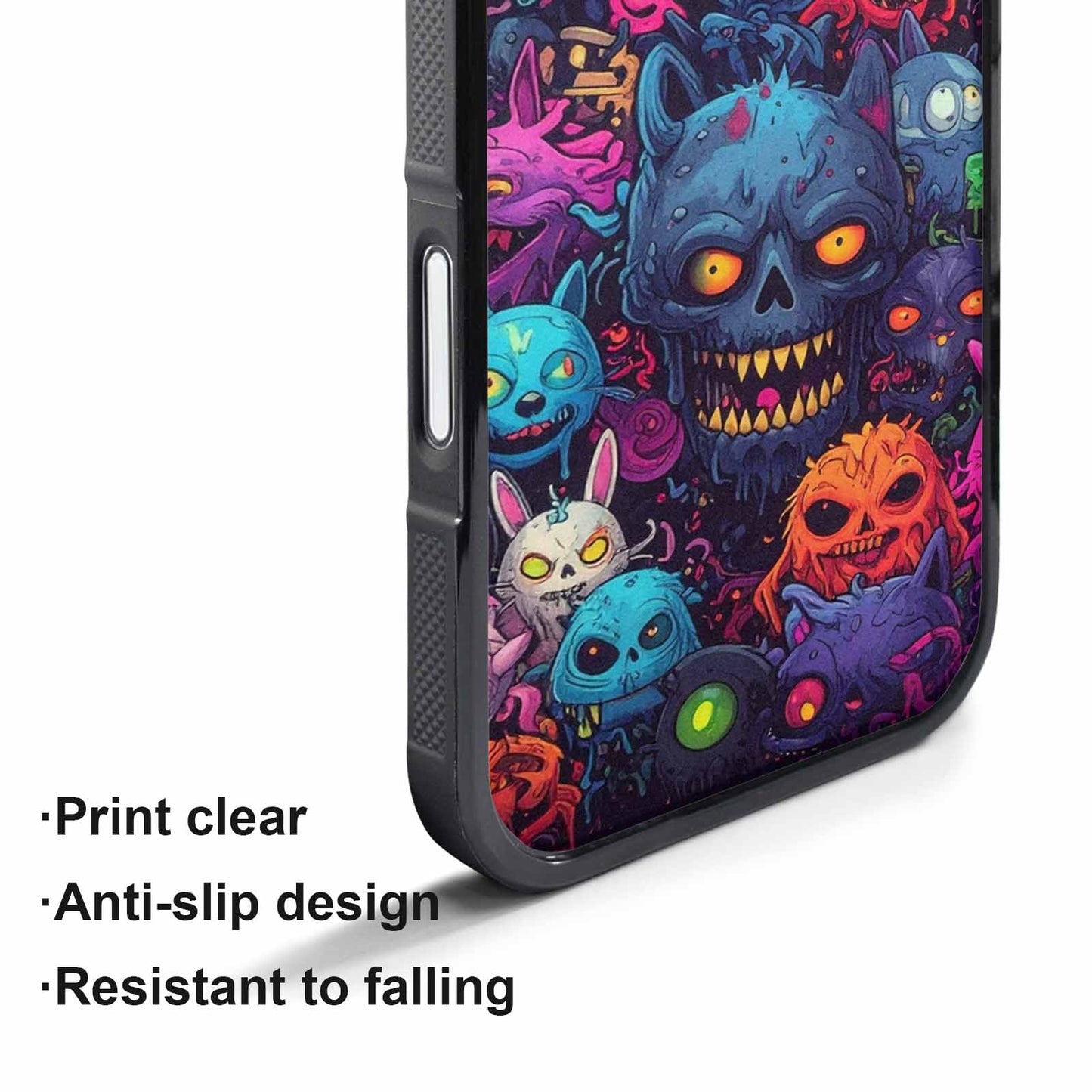 iPhone 17 Pro Max Case — Mixed Toxic Glow Creature Cartoon Cute, Custom Print Case Cover