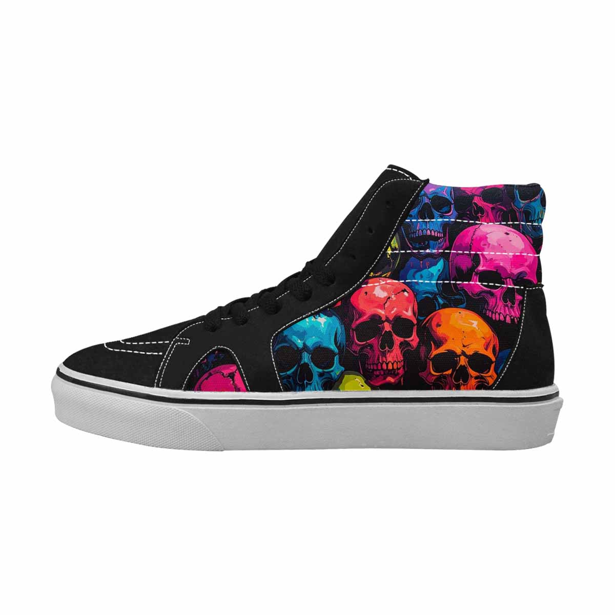 MEN'S 1000s Skulls Digital Camo High Top Canvas Dark Academia Sneakers