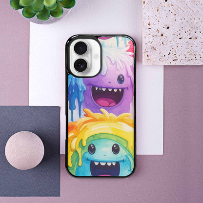 iPhone 16 Case — Rainbow Sherbet Monster, Unique Phone Case Design