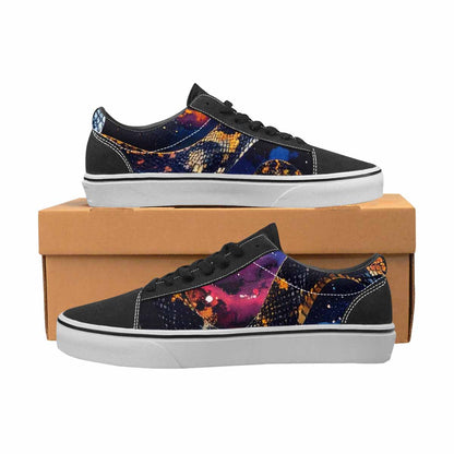 MEN'S Galaxy Snake Print Canvas Lace-Up Neon Fantasy Sneakers