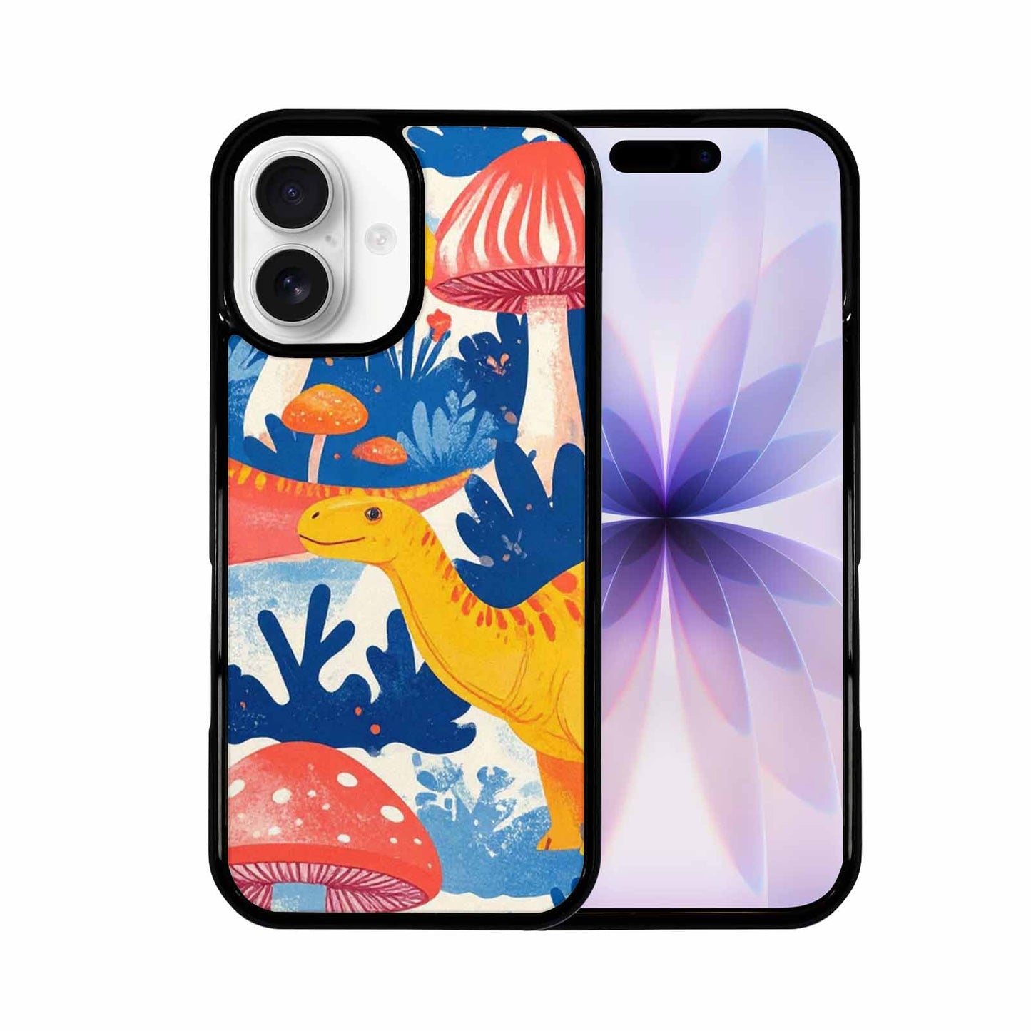 iPhone 17 Case — Vintage Dinosaurs Mushroom Retro Vintage, Personalized Phone Case