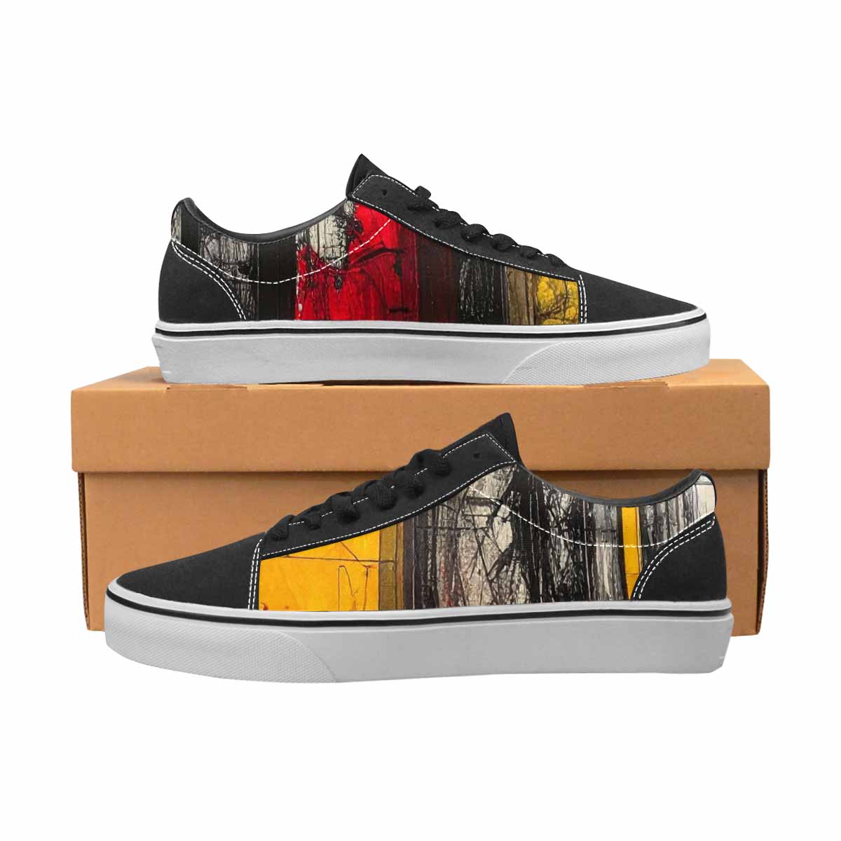 WOMEN'S Liminal Space Fragment Lace-Up Canvas Grunge Custom Shoes