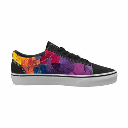 WOMEN'S Autism Puzzle Pieces Lace-Up Canvas Dreamlike Shoes
