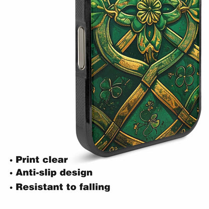 iPhone 16 Pro Max Case — Irish Celtic Knot Pattern Shamrocks Seamless, Original Design Phone Case