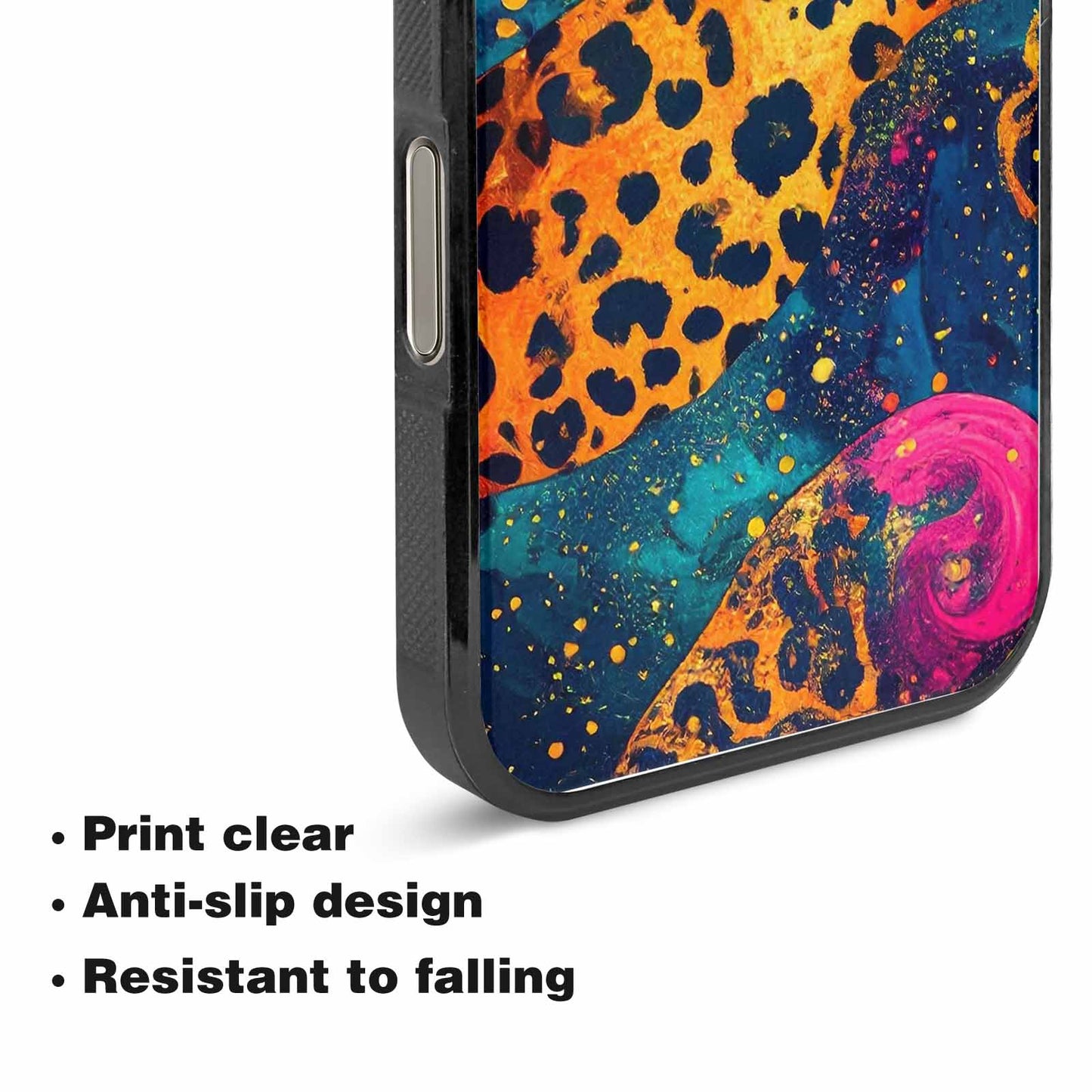 iPhone 15 Pro Max Case — Leopard Print Galaxy, Personalized Phone Case