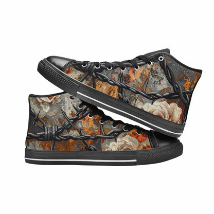 MEN'S Barbed Wire Chain High Top Canvas Dreamcore Custom Sneakers