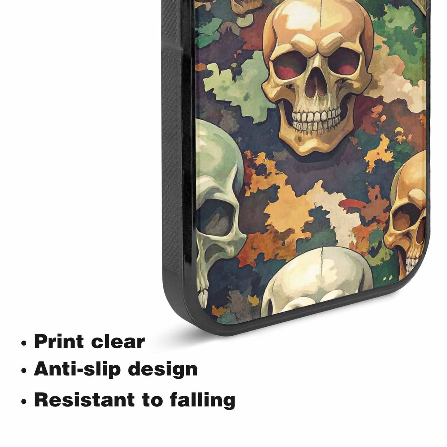 iPhone 15 Case — Skulls Camoskulls Pattern Hu A0j, Custom Printed Phone Case