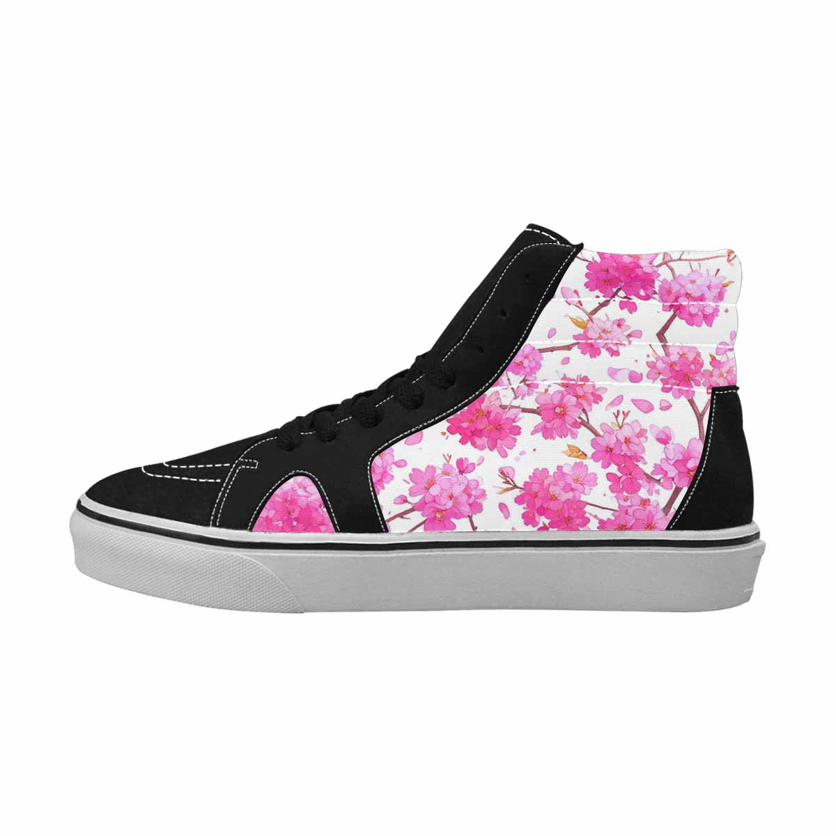 MEN'S Cherry Blossom Branch Cherry High Top Canvas Cottagecore Custom Sneakers