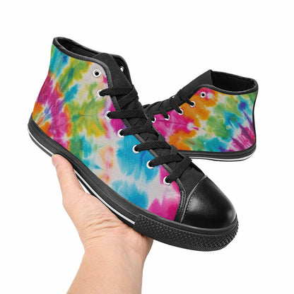 WOMEN'S Tie Dye Rainbow Twist High Top Canvas Dreamcore Shoes