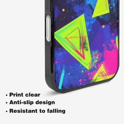 iPhone 16 Plus Case — Memphis Squiggles Triangles Dots, Custom Made Phone Cover