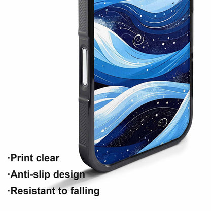 iPhone 17 Air Case — Glossy Winter Wave Seamless Cartoon Cute, Customized Protective Case