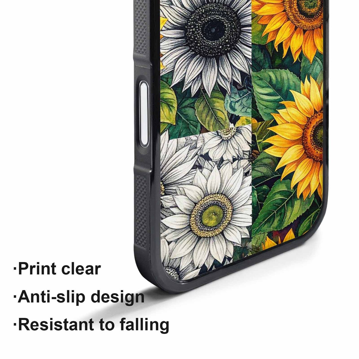 iPhone 17 Pro Case — Small Sunflower Pattern Randomly Varying Floral, Custom Designed Case Cover