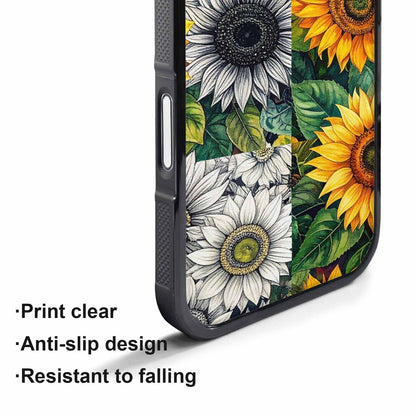 iPhone 17 Pro Case — Small Sunflower Pattern Randomly Varying Floral, Custom Designed Case Cover