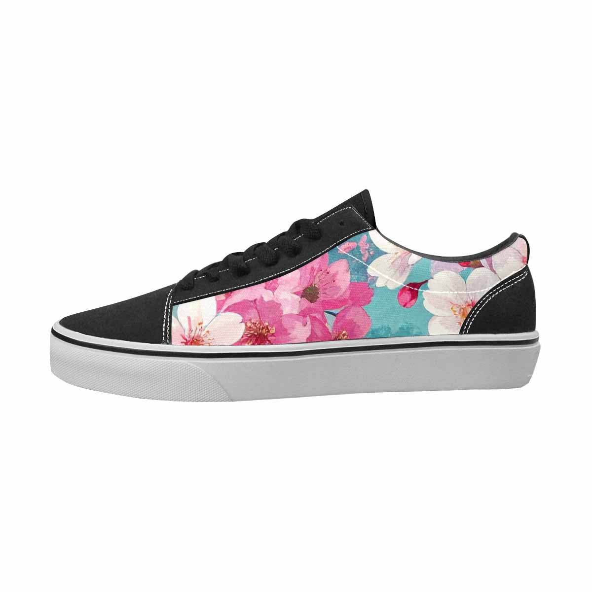 MEN'S Cherry Blossom Canvas Bold Print Wallpaper Art Custom Streetwear Shoes