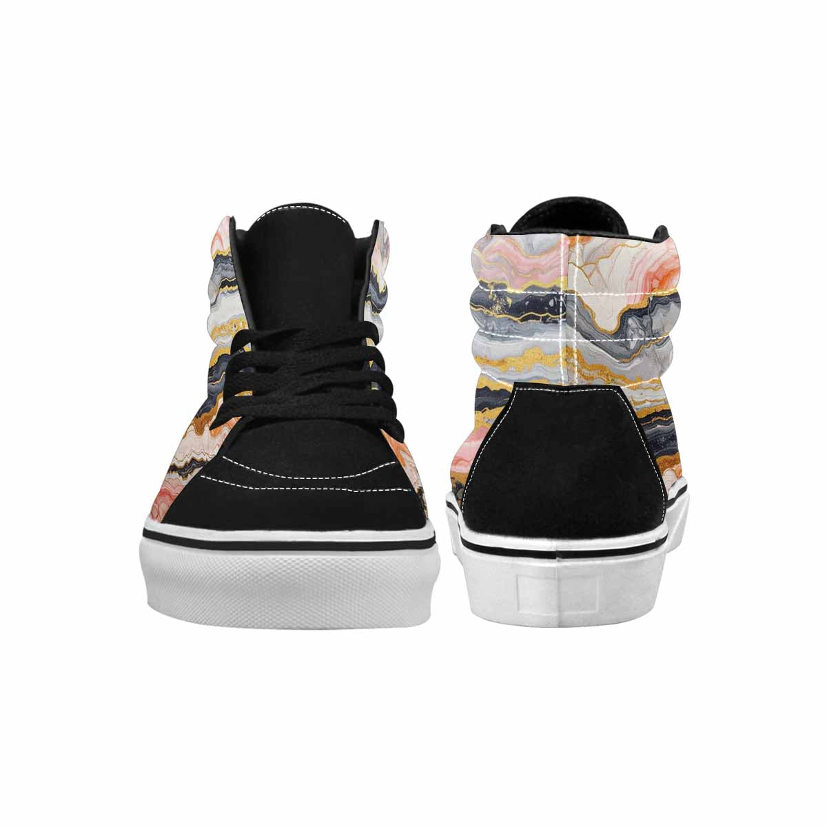 MEN'S Marble Vein High Top Canvas Y2K Custom Shoes
