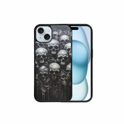 iPhone 15 Plus Case — Grey Dark Black And Grey Tones, Custom Made Phone Cover