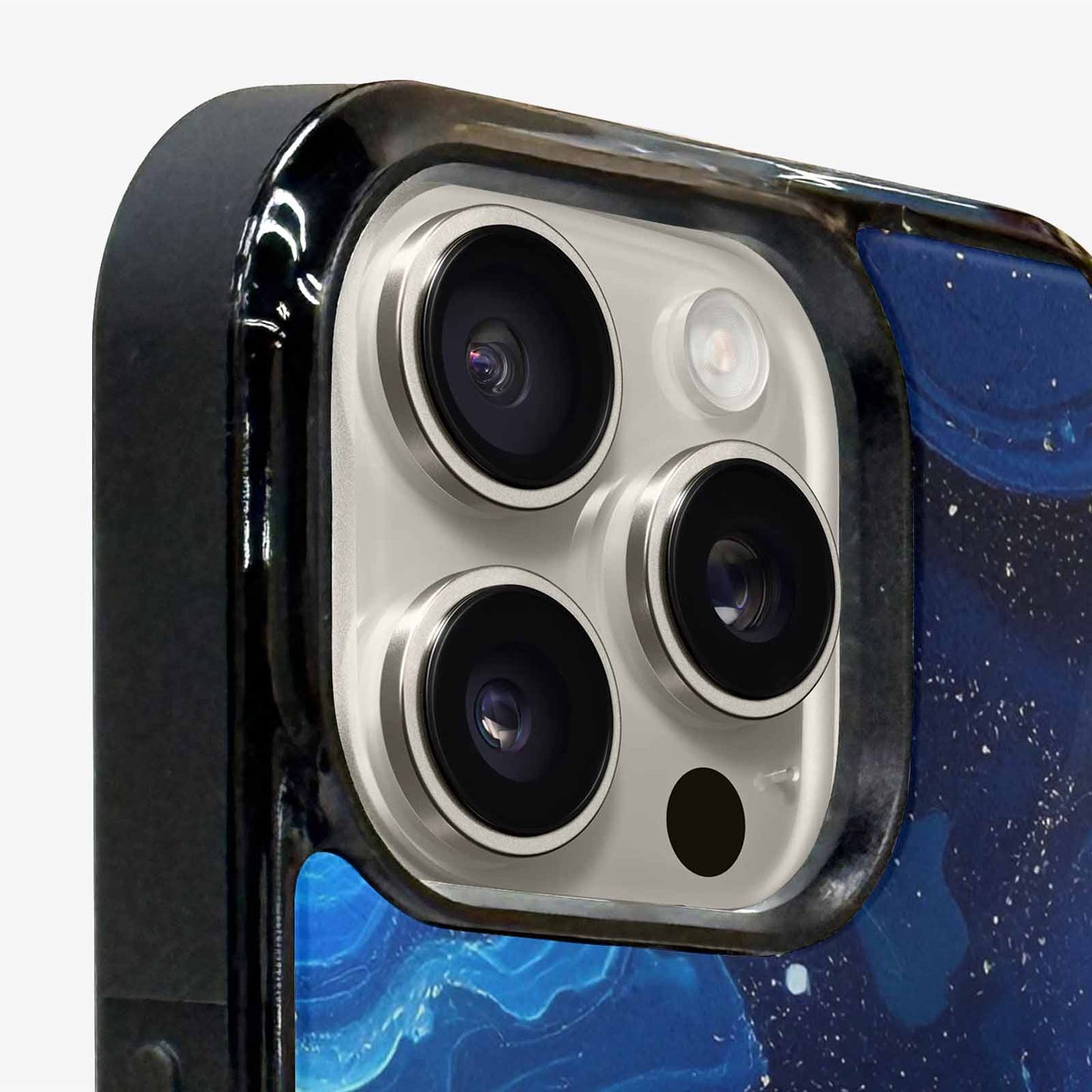 iPhone 16 Pro Max Case — Galaxy Art Blue Starfield Small Galaxy, Custom Printed Phone Case