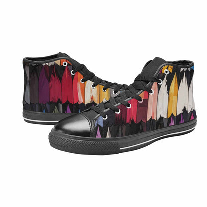 MEN'S Asexual Flag Color High Top Canvas Aesthetic Sneakers