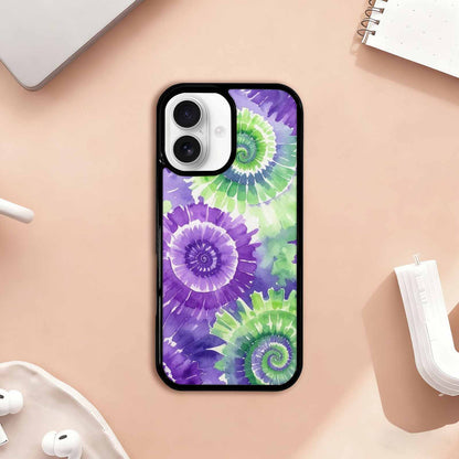iPhone 17 Case — Tie Dye Purple Green Tie Dye, Customized Protective Case