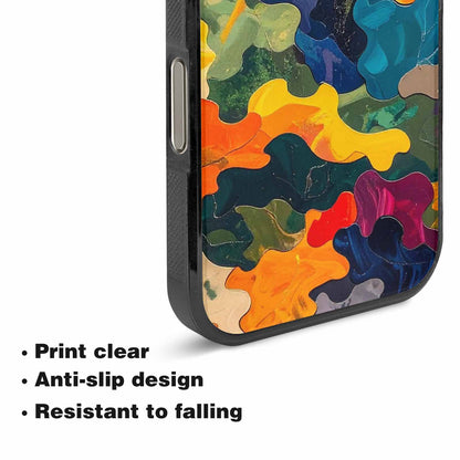 iPhone 16 Pro Case — Camo Patches Full Color Vibrant Camo, Custom Art Phone Cover