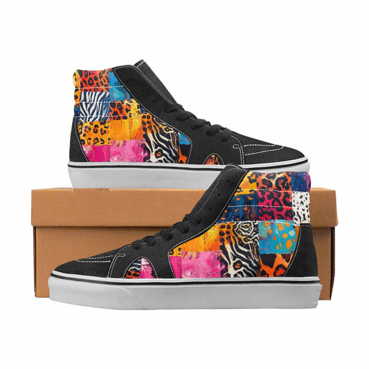 WOMEN'S Leopard Full Color High Top Canvas Artist-designed Grunge Limited Edition Sneakers