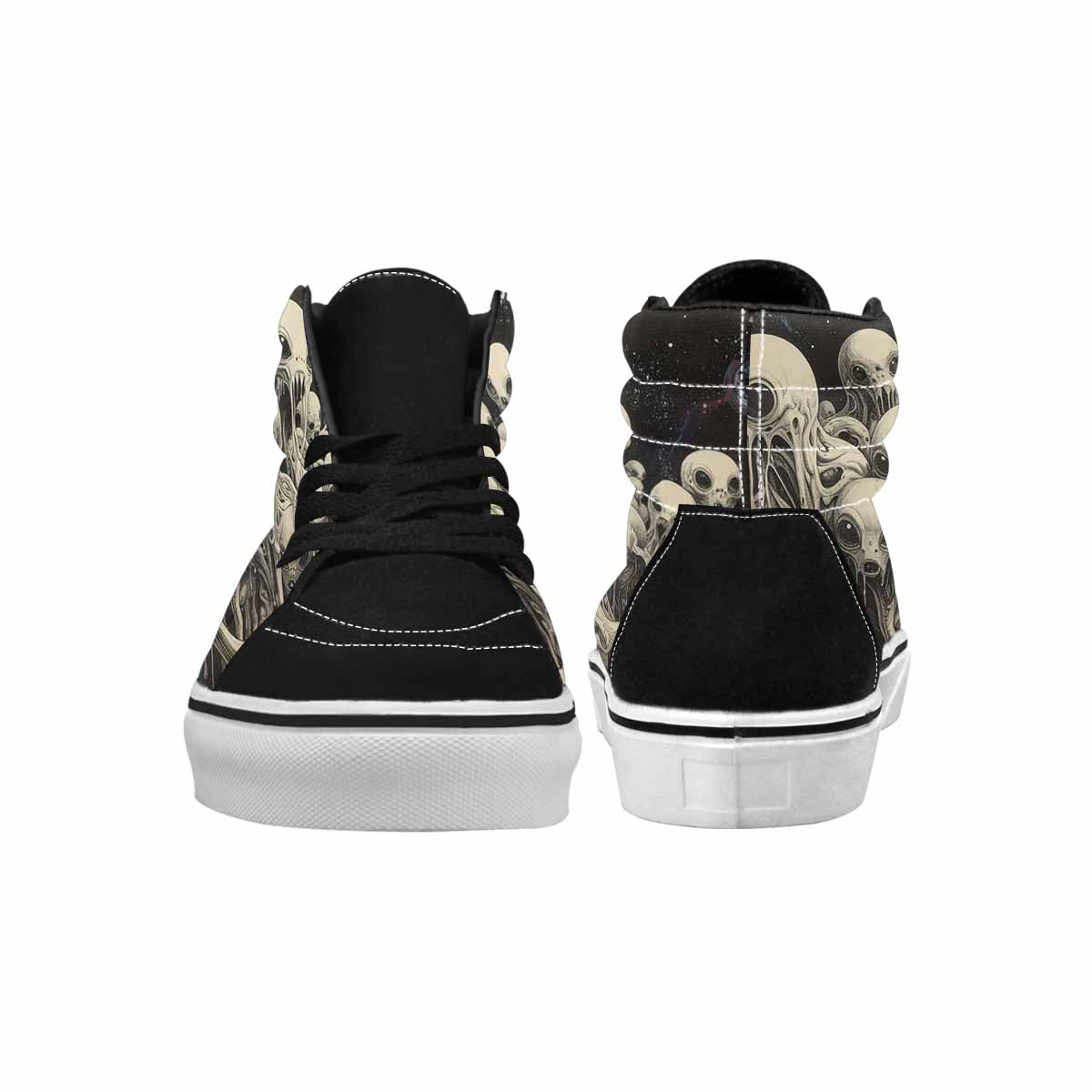 MEN'S Melting Aliens High Top Canvas Vivid Custom Sneakers