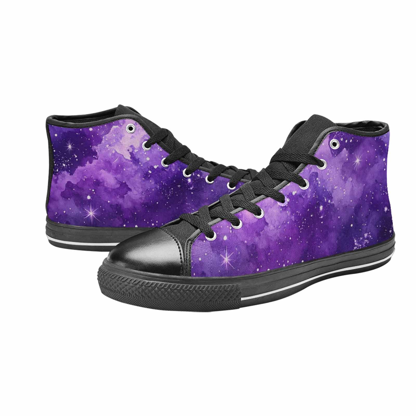 MEN'S Galaxy Art - High Top Canvas Surreal Shoes