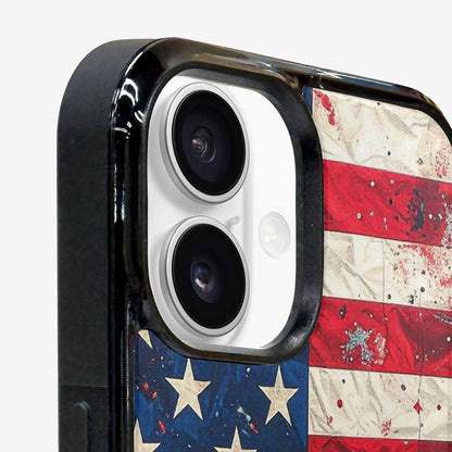 iPhone 16 Plus Case — American Flag Stars And Stripes Motif, Custom Print Case Cover