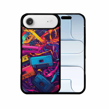 iPhone 17 Air Case — Retro Cassette Tape Pattern Hundreds Retro, Custom Phone Case