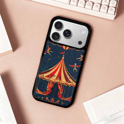 iPhone 17 Pro Case — Vintage Circus Art Pattern Retro Vintage, Custom Designed Case Cover