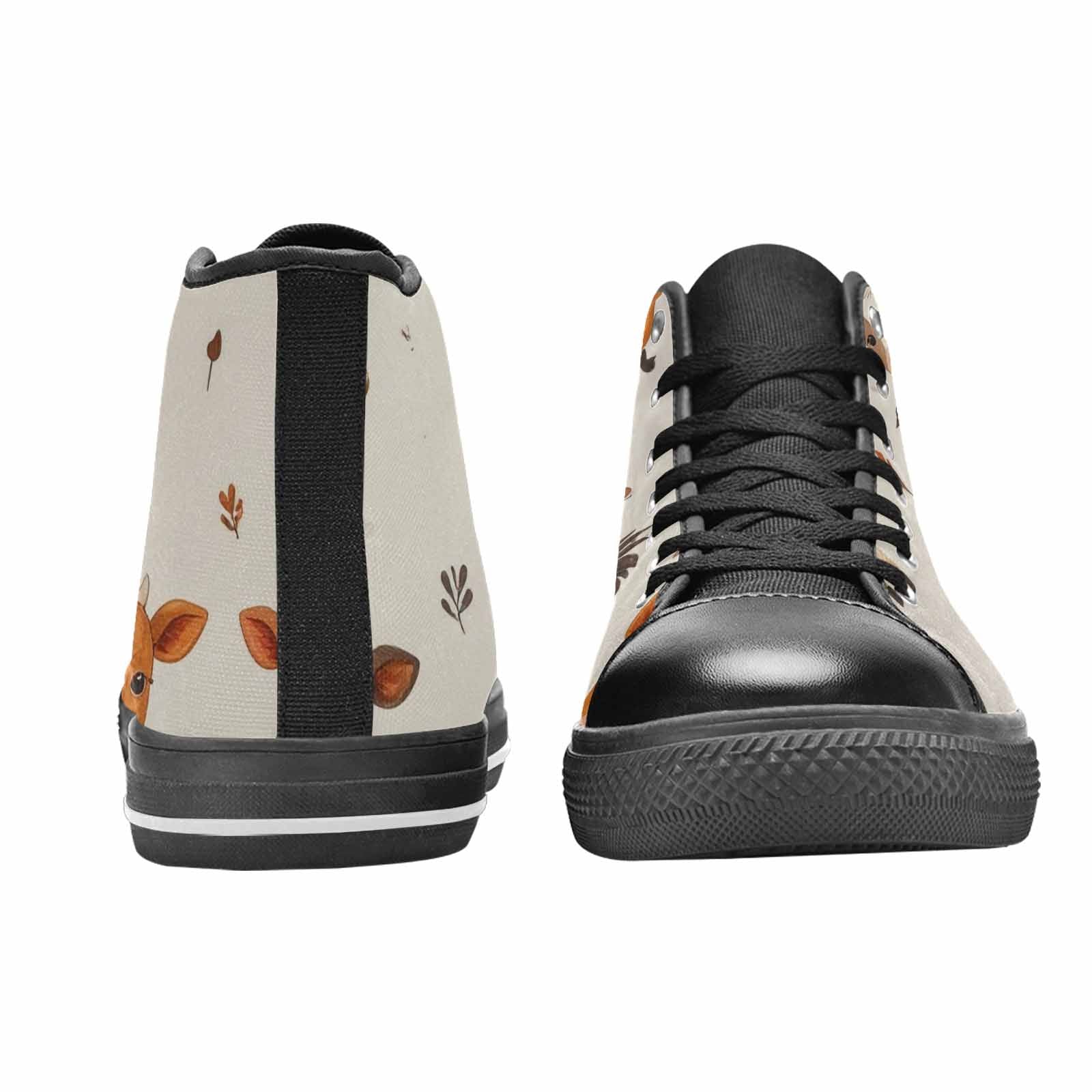 MEN'S Cow Animal Print High Top Canvas Cottagecore Custom Sneakers