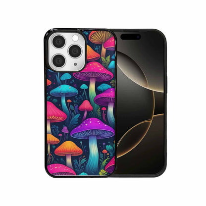 iPhone 15 Pro Max Case — Mushroom Psychedelic Art Seamless Pattern Vibrant, Custom Designed Case Cover